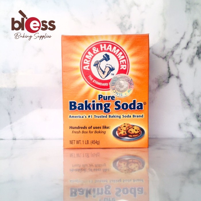 

PURE BAKING SODA ARM & HAMMER 454 GR / SODA KUE ARMS AND HAMMER / CTN ( 24 PCS )