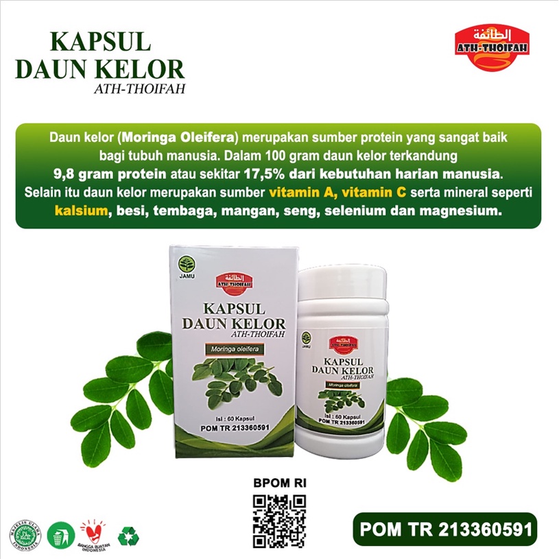 

Kapsul Daun Kelor moringa oliefera 60 kapsul sehat alami