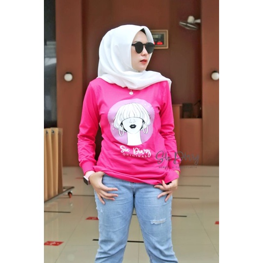 KAOS LENGAN PANJANG WANITA SIX DIARY PONI FANTA / ATASAN WANITA TANGAN PANJANG SIX DIARY