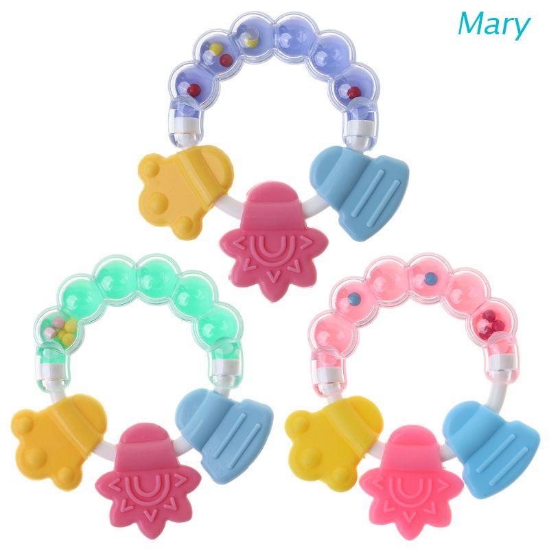 Mary Mainan Rattle Teether Bahan Silikon Untuk Bayi