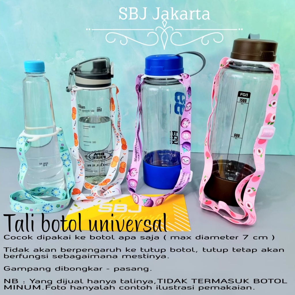 Tali gantungan botol minum / Tali strap botol / Bottle strap universal