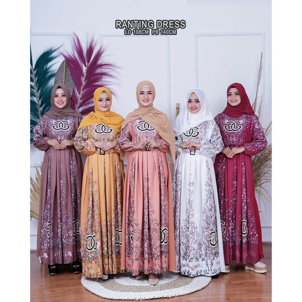 ELEGAN  Gamis gucci ranting shr printing