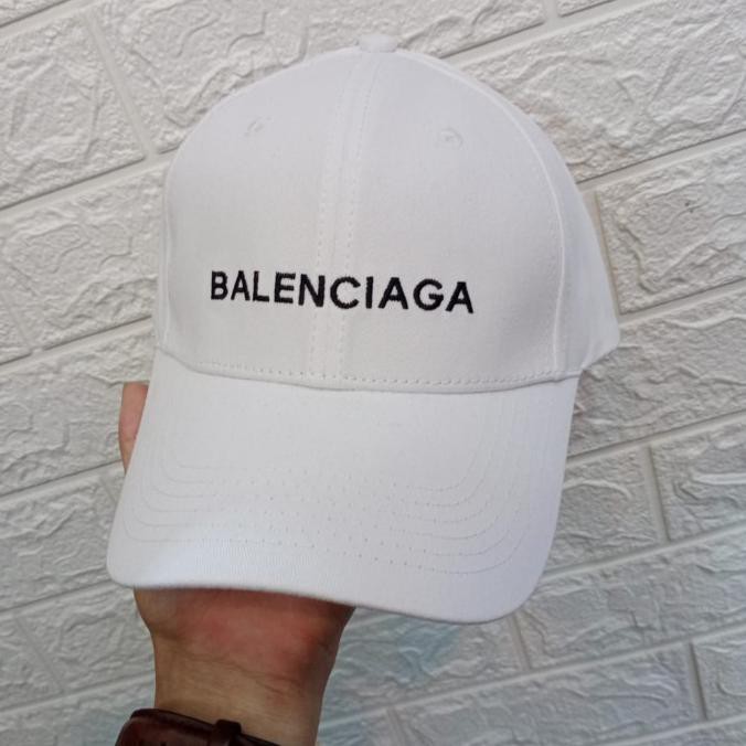 Original# Topi Balenciaga /Topi Import/Topi Premium Baseball Logo Bordir - Putih, All Size