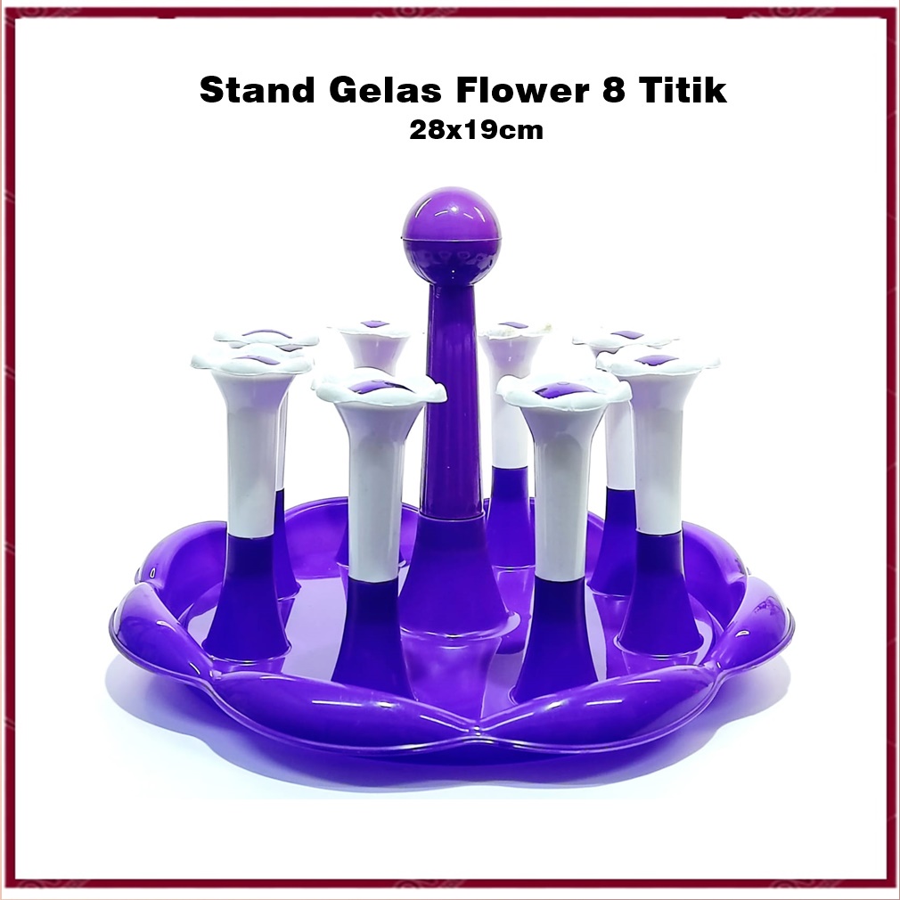 Stand Gelas Flower 8 Titik