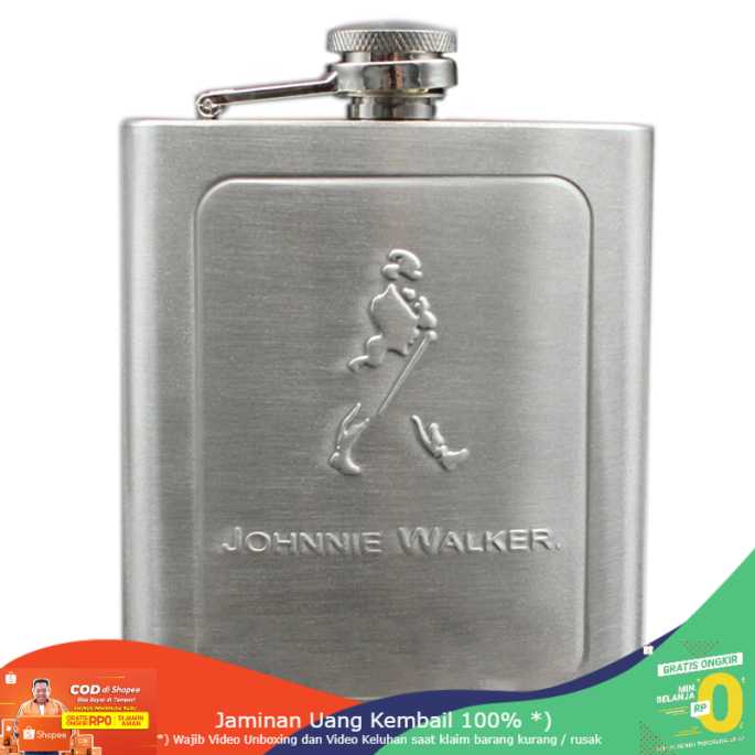 (BISA COD) RVOSTR Stainless Steel Hip Flask 7 Oz