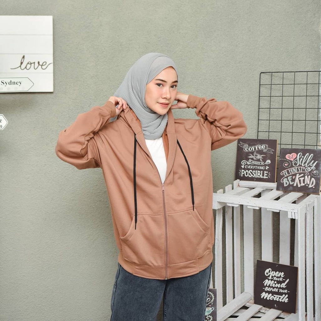 JUMBO Size Sweater Hoodie Zipper Polos || Jaket Sweater Polos Zumbo Size XXl PRIA WANITA