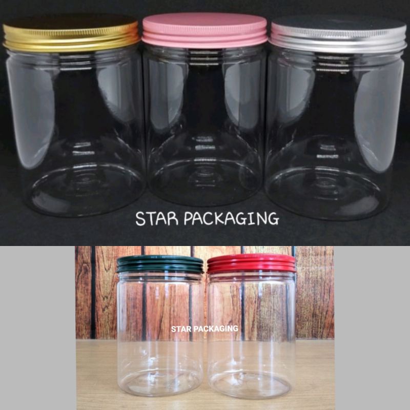 Toples 800ml Tutup Alumunium Toples Jar 800ml Tutup Alumunium Silver Toples Plastik 800ml Tutup Alum