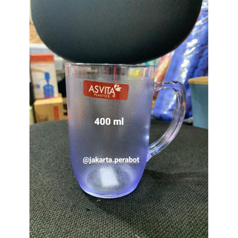 ASVITA-Gelas Es Gagang Mika / Acrilic 400 ml