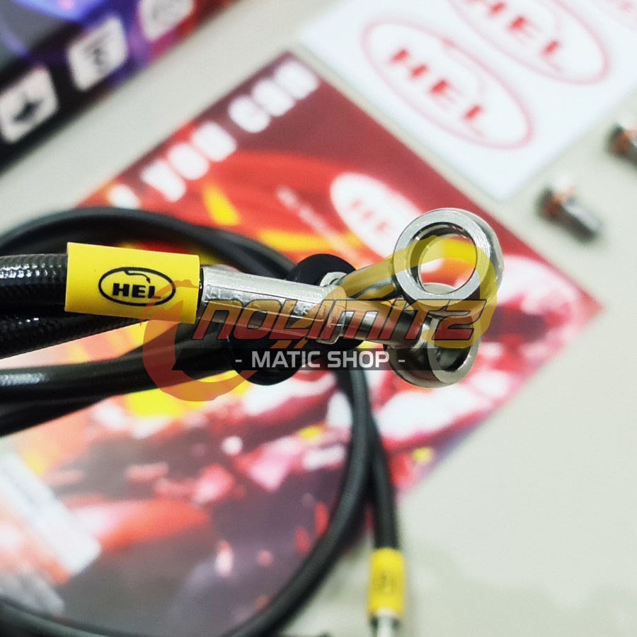 Selang Rem Brake Line Racing HEL Infinit Carbon Non ABS R15 GSX 150 MT25 R25 Z250 CBR Ninja 250