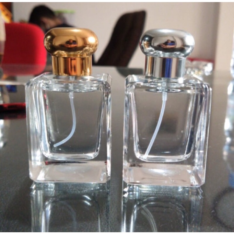 botol parfum jo malone 50 ml/botol parfum gold/botol parfum kotak gold/botol parfum silver