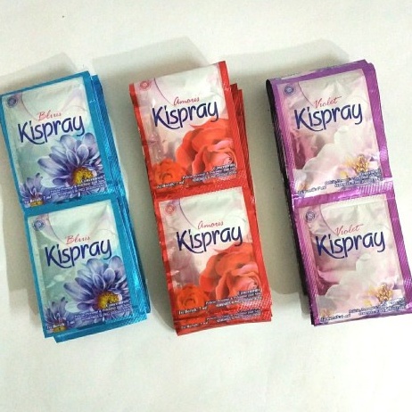 KISPRAY SACHET 1 SASET. PELEMBUT DAN PELICIN PAKAIAN 7ml