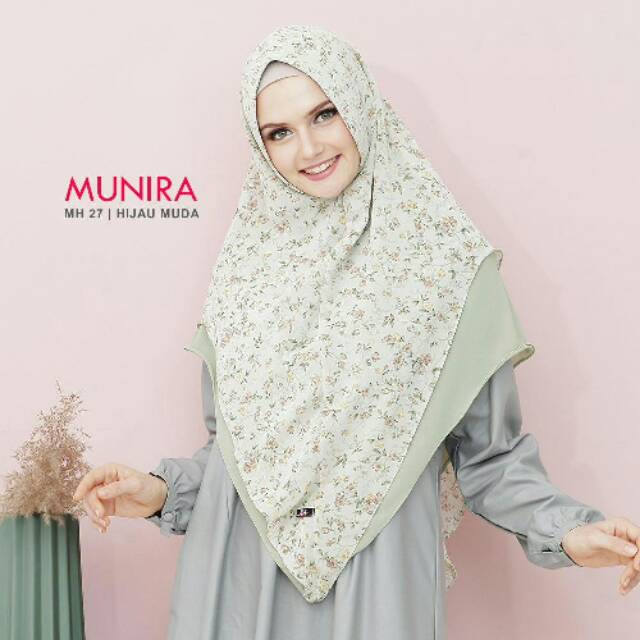 HIJAB INSTAN  / MH27 MUNIRA / WARNA HIJAU MUDA