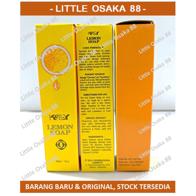 Kelly Soap Lemon Kecil 15 gr