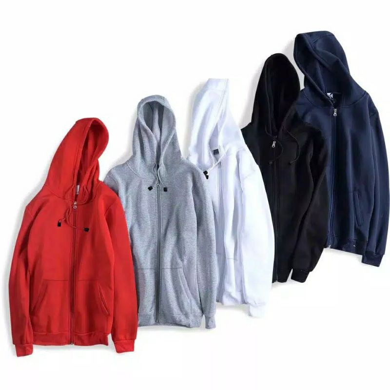 Jaket Hoodie Sweater ZIPPER Polos High Quality Premium Distro (Bisa COD)