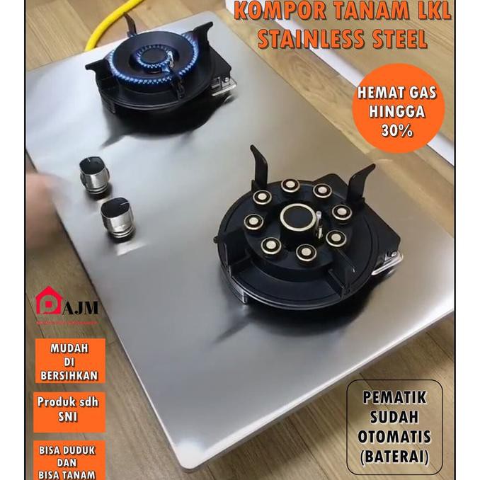 Produk Unggulan] Kompor Lkl Premium Stainles Steel/Kompor Tanam Lkl 2 Tungku