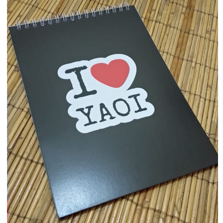 Sketch Book, Note Book, Buku Catatan I Love Yaoi A5