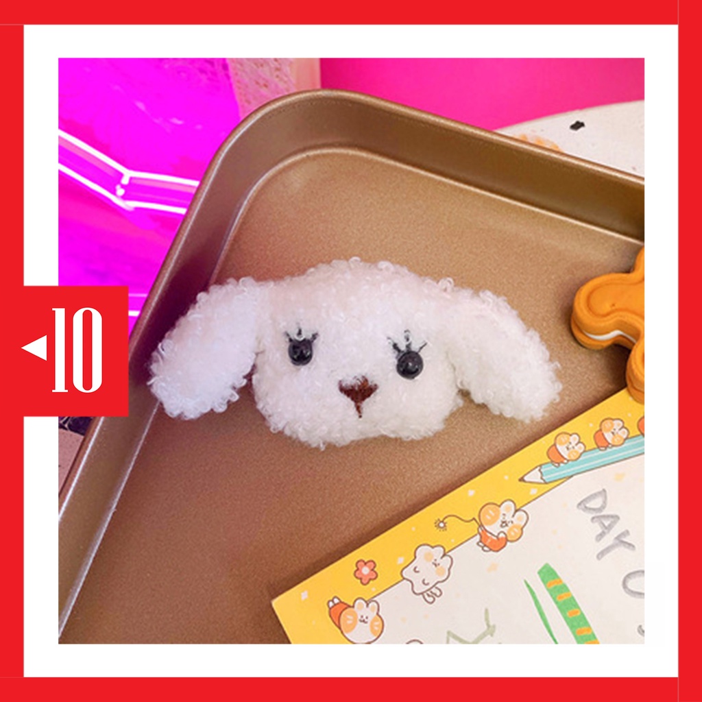 BRP-04 bross pin plush boneka kepala poodle dog puppy anjing kecil cute unik lucu