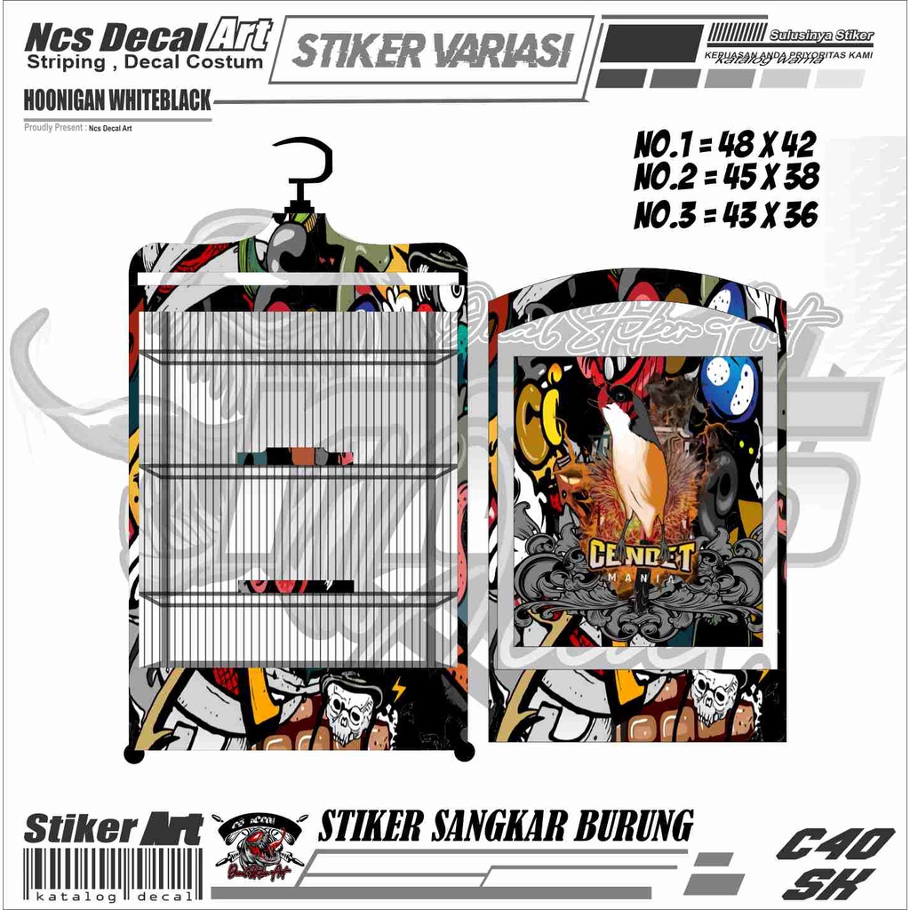 [ Promo Murah ] Stiker Kandang burung Kotak / Stiker Sangkar Burung Kotak Sangkar Burung Kotak Ebot