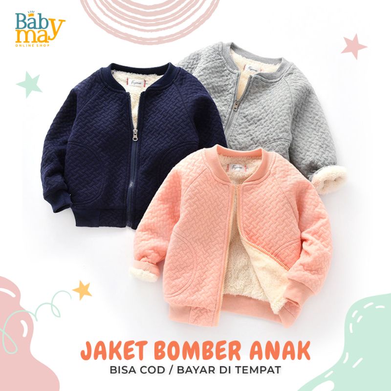 Jaket Bomber Bulu Bayi Laki-laki Dan Perempuan Jaket Bulu Anak Laki-laki Dan Perempuan Jaket Bomber 