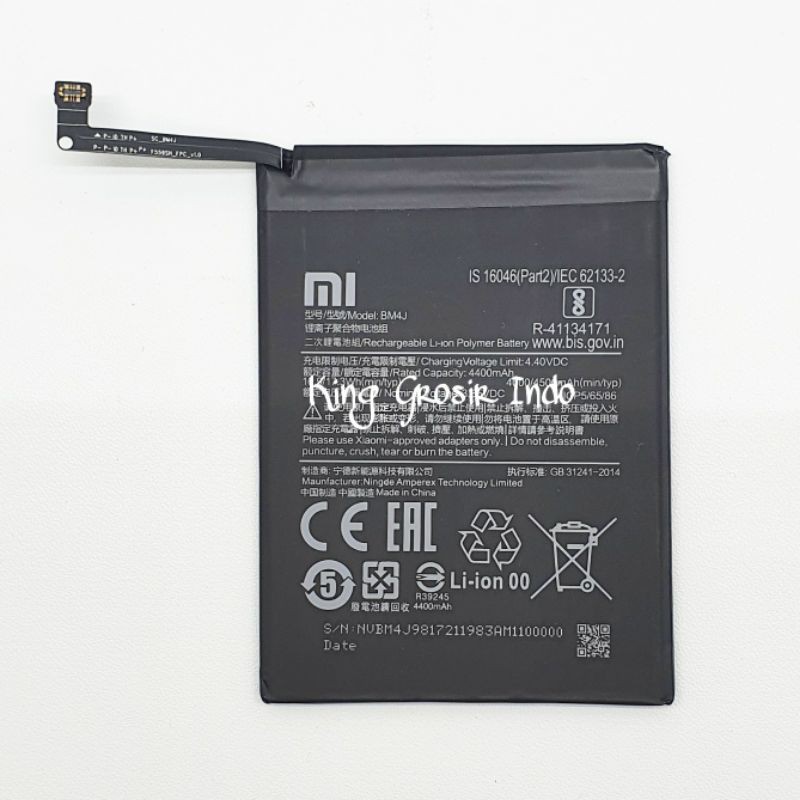 Baterai Xiaomi BM4J / BM 4J / Redmi Note 8 Pro Original 100% Battery