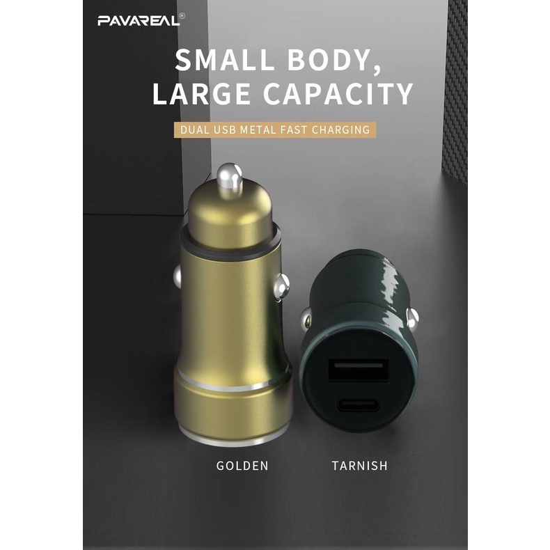 Car Charger Mobil Pavareal PA-CC53 Usb 12 Watt PD QC 3.0 Fast Charging Aksesoris Handphone Hp GALLERYONE gallery one