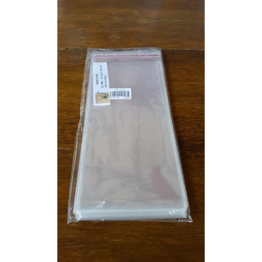 

Plastik Opp 10 x 22 Isi 100pcs Plastik Souvenir Plastik Kemasan Bening Klip 25-1104