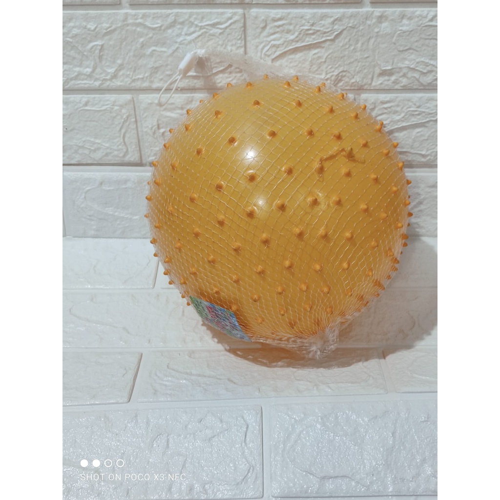 (COD)MAINAN BOLA WARNA WARNI/MAINAN ANAK BOLA DURI KARET 30CM TERMURAH