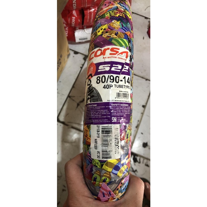 BAN LUAR TUBETYPE MATIC 80/90-14 S22 MERK CORSA rodam45 Juara