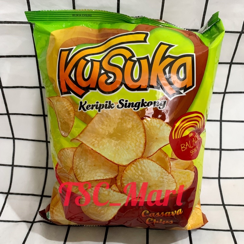 

Kusuka Keripik Singkong Rasa Balado 180gr / Kusuka Balado Cassava Chips / kusuka snack Balado / kusuko singkong