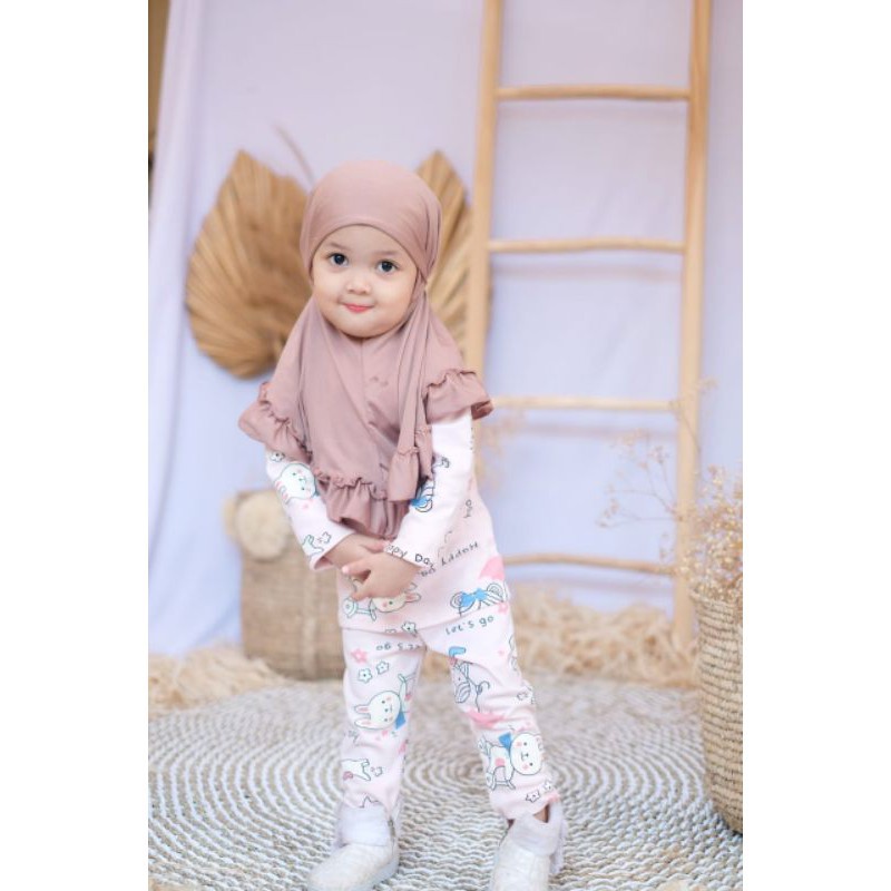 jilbab / anak / bayi / hijab /allsize 0-3 tahun/ NAURA