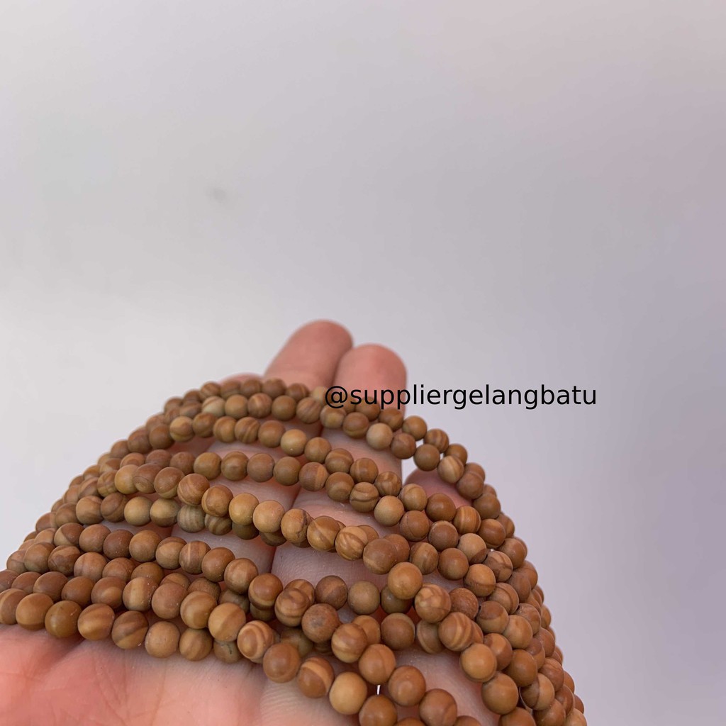 bahan yellow jasper kuning 4mm ryolit natural renceng asli batu alam