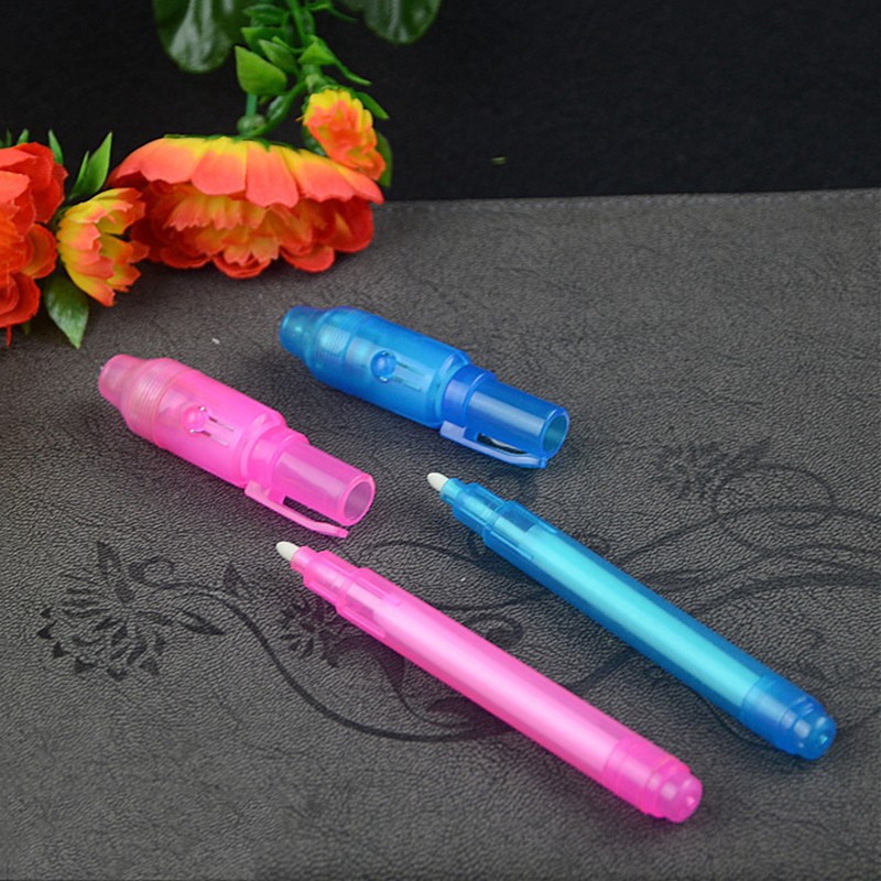 【TERSEDIA &amp; COD】3Pcs Pulpen Invisible Terlihat dengan Lampu UV