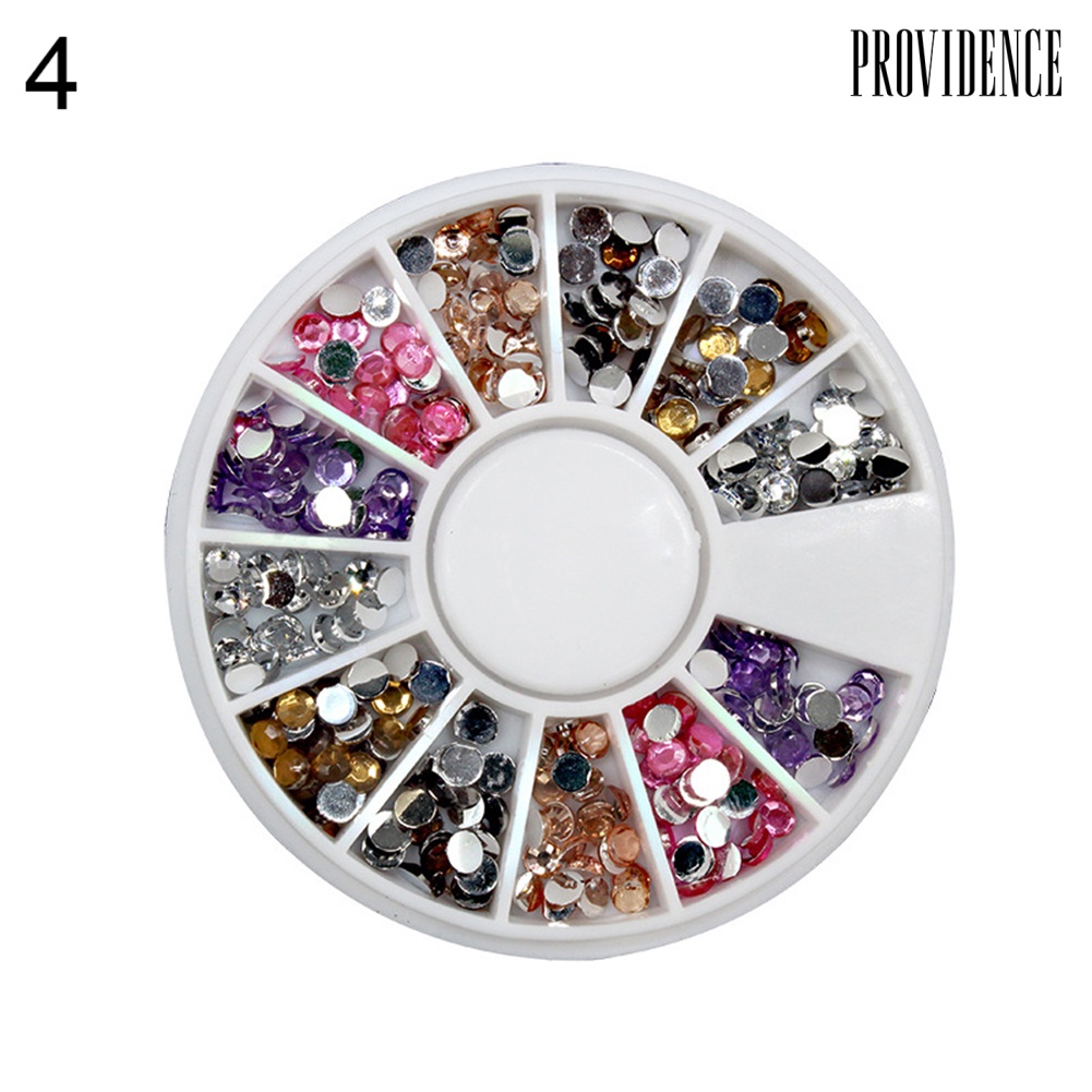 Providence 12 Grid 3D DIY Acrylic Glitter Nail Art Rhinestone Sequins Decor Manicure Tips