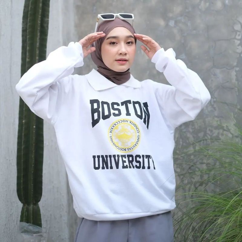Boston Colar Sweater | Fashion Terkini | Sweater Termurah Korean Style