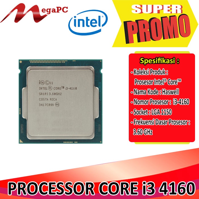 Processor Intel Core i3 4130/4150/4160 Haswell Gen 3