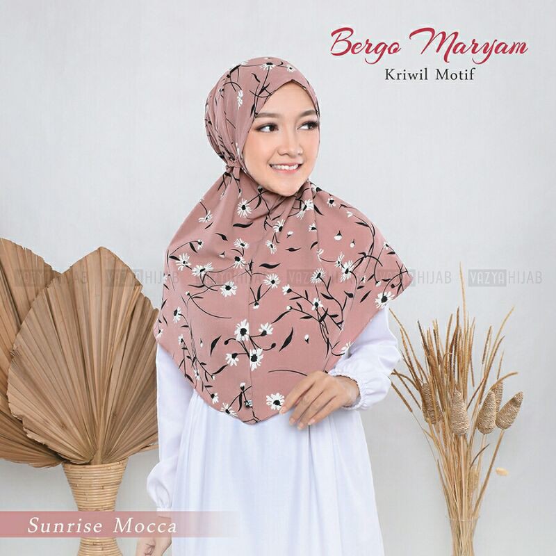 Hijab Instan Bergo Maryam Motif Sunrise