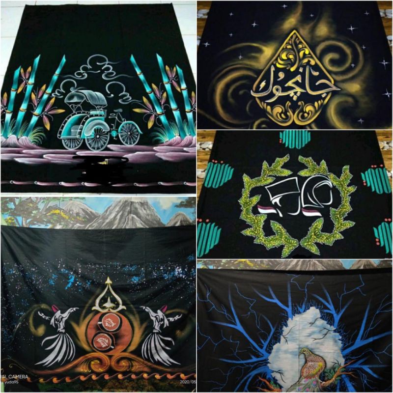 SARUNG BATIK PEKALONGAN / SARUNG LUKIS ORNAMEN / WAYANG / MAHDA / SANTRI