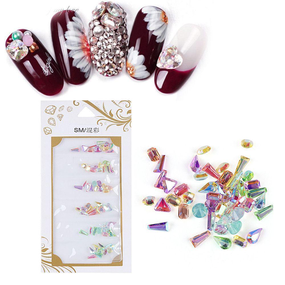 Lily Kuku Rhinestones Charms Fashion DIY Permata Wanita Kecantikan AB Kristal Batu