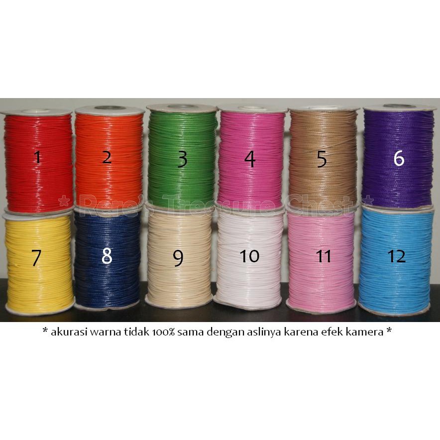 

[ 5 Meter ] Korean Waxed Cotton Cord | Tali korea 1,5mm