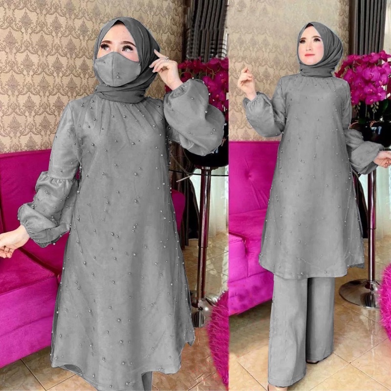 Syelfoli Setelan Wanita One Set Jumbo Remaja Dewasa Pakaian Wanita Fashion Muslim