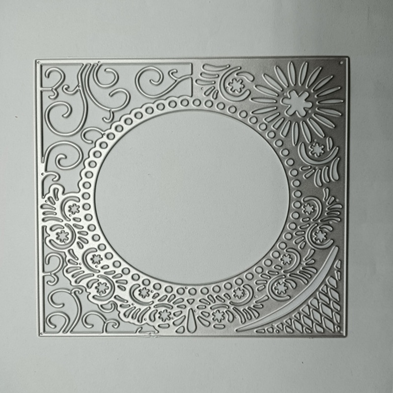 Cetakan Stensil Cutting Dies Motif Persegi Makrame Bahan Metal Untuk Scrapbook / Craft DIY