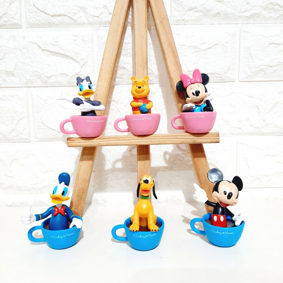 Mickey Mouse Disney Cake Topper Figure Set koleksi mainan anak murah