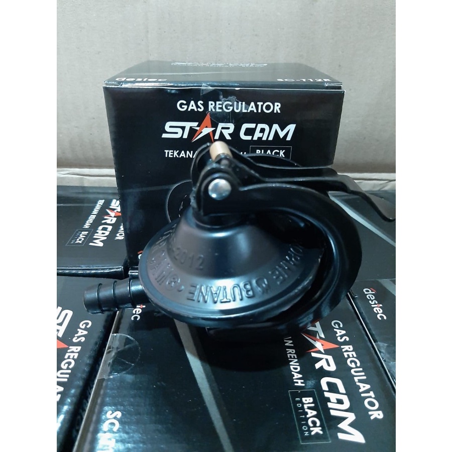 Regulator Gas LPG Starcam Destec SC-T12R Black Star Cam SCT12R Elpiji Selang Non Meteran