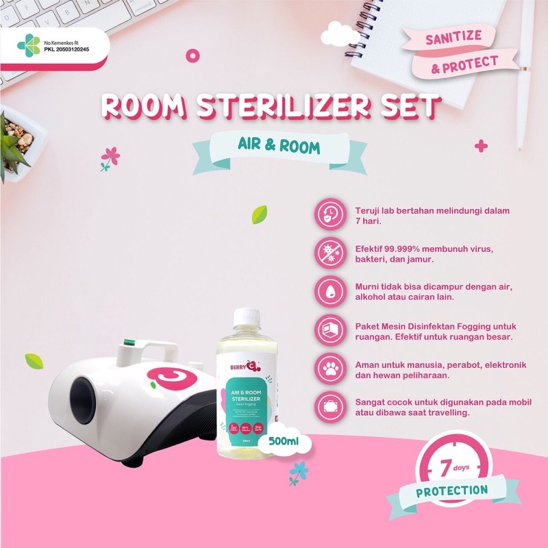 BerryC Bundle Fogging Machine + Liquid Air &amp; Room Sterilizer