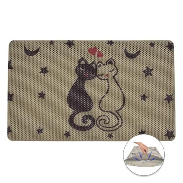 Dual LAYER CAT LITTER MAT Tatakan tempat pasir keset pasir alas kaki