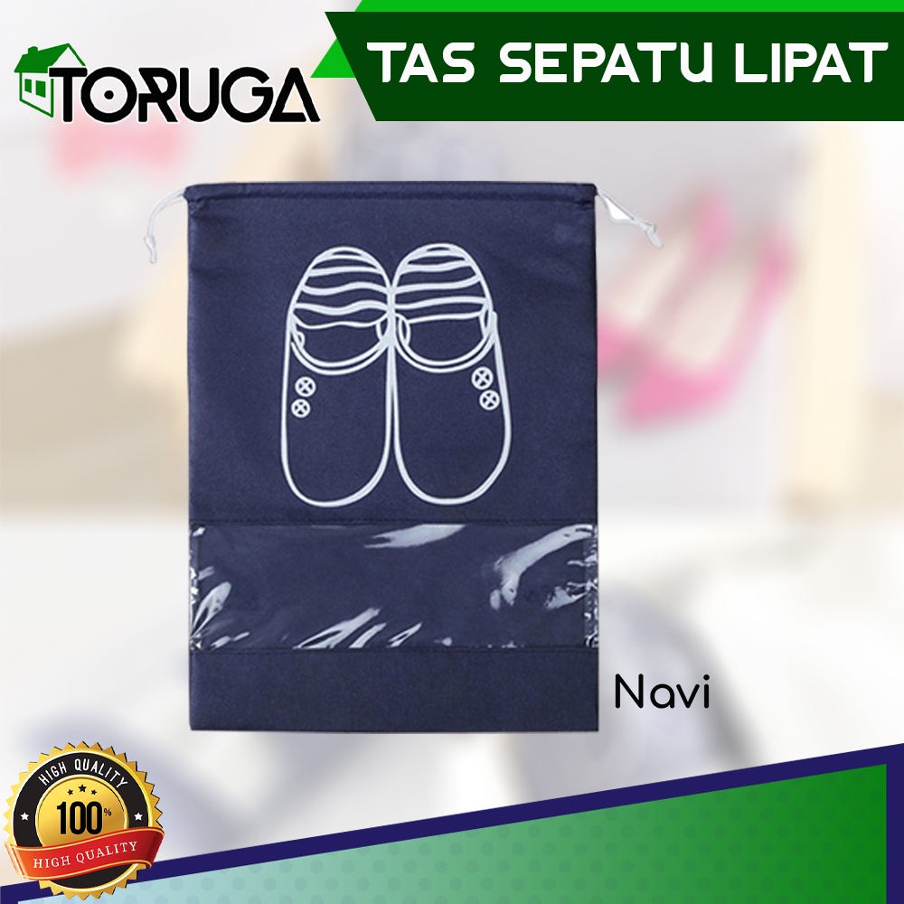 TAS KANTONG LIPAT SEPATU SANDAL SENDAL - TRAVEL SHOES PORTABLE BAG