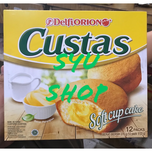 

Delfiorion delfi orion tomorion custas custard cake 276 gram isi 12 pcs