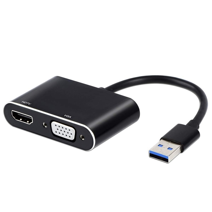 Konverter Usb 3.0 to Hdtv vga Adapter Full HD - Cable Usb to hdtv vga 1080p converter