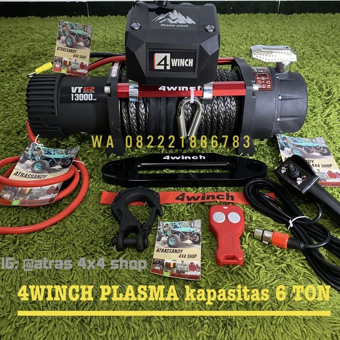 winch 4winch plasma 13000lbs 6 ton offroad jimny taft hardtop warn