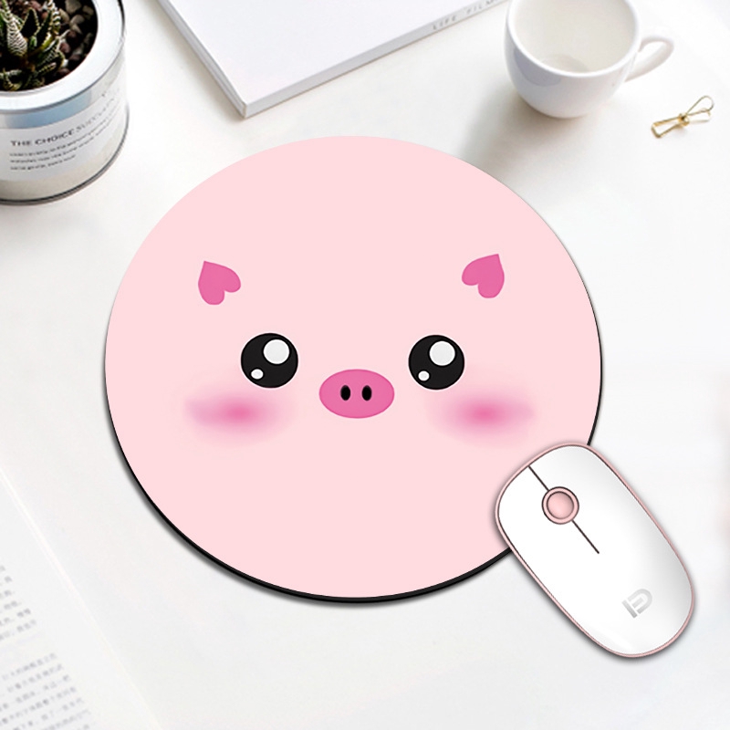 Round Rubber Anti-slip Office Mice Pad Cartoon Animal figure Mouse Pad 20X20cm